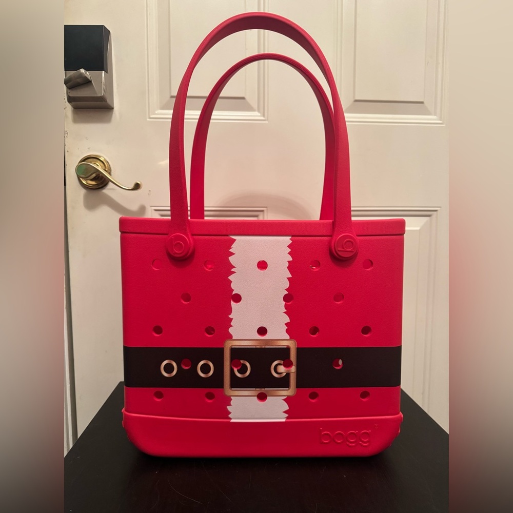 Santa Christmas Red Bogg Bag Original Large Waterproof Rubber Tote